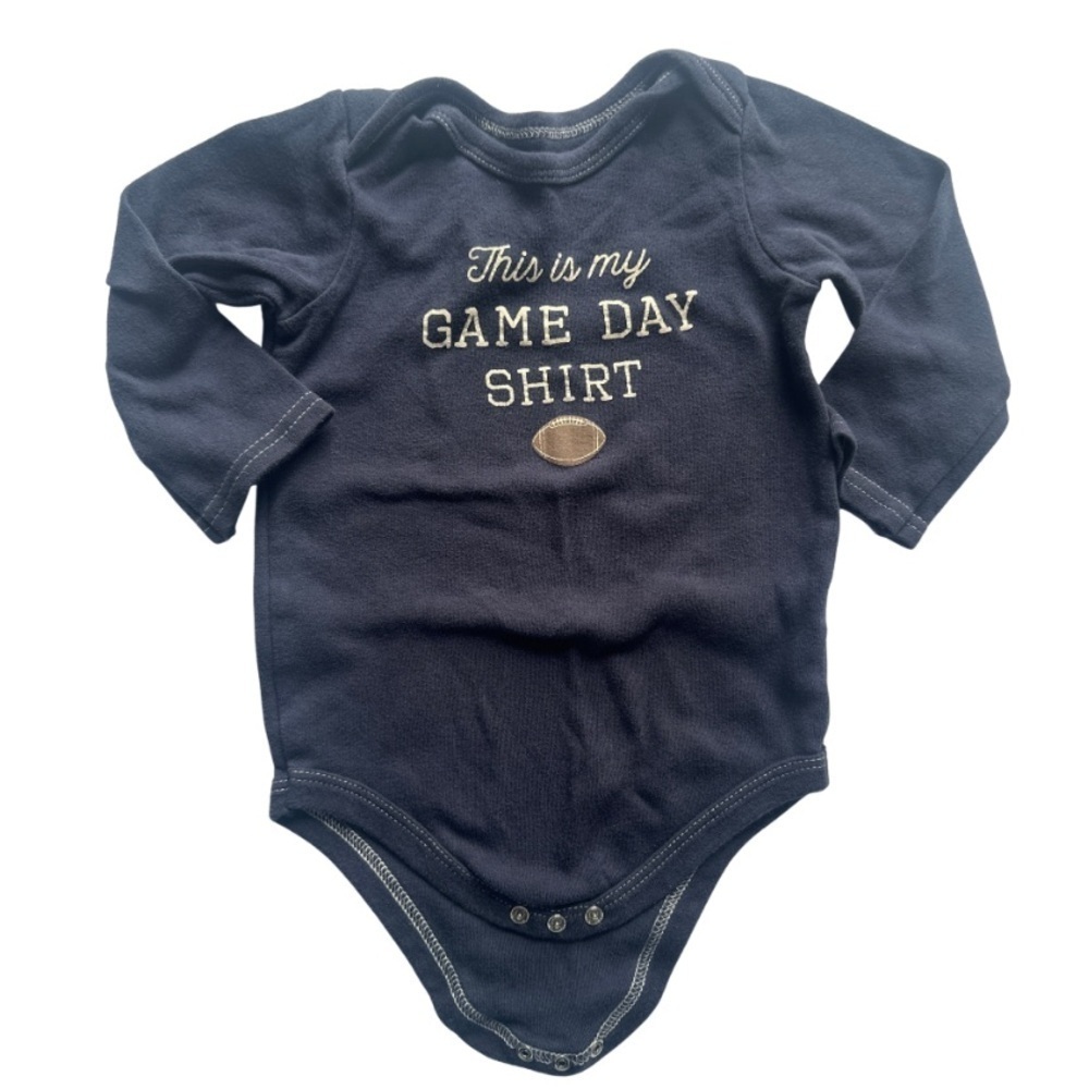 HB Baby Boy Football Theme Onesies Lot of 4 - Picture 2 of 6